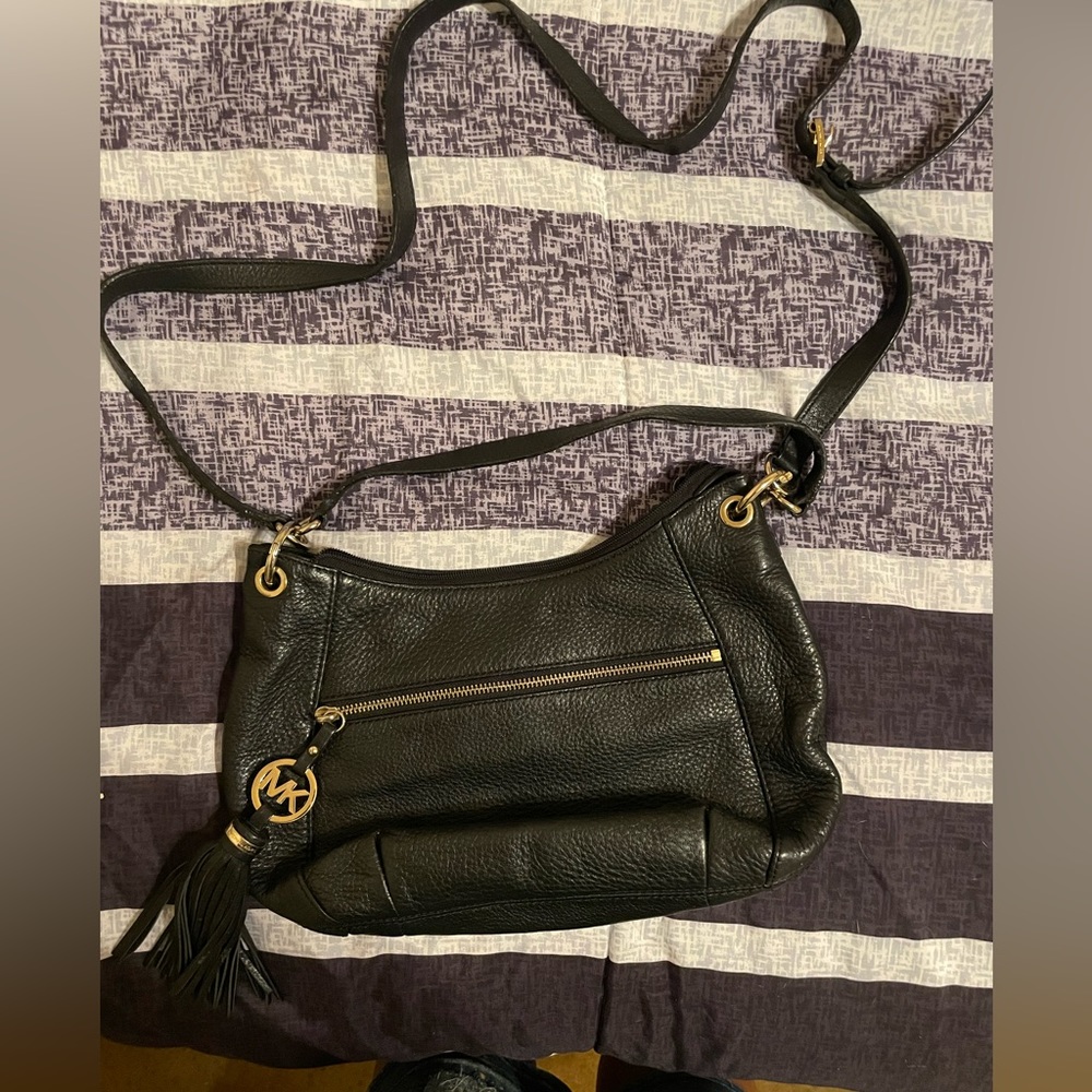 Black leather Michael Kors purse